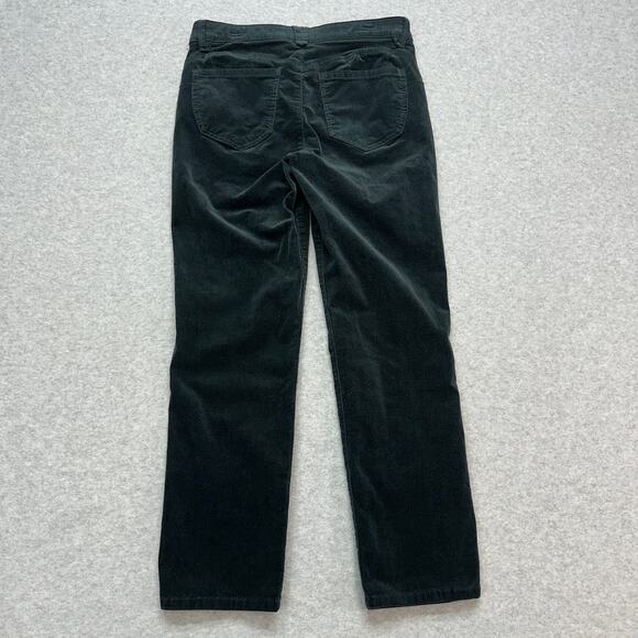 Democracy Corduroy Pant WMNS 8P Dark Teal Green Straight Leg Mid Rise Stretch - Picture 5 of 11